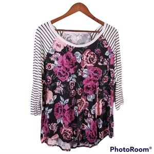 Maurices, 1X, Floral white and black